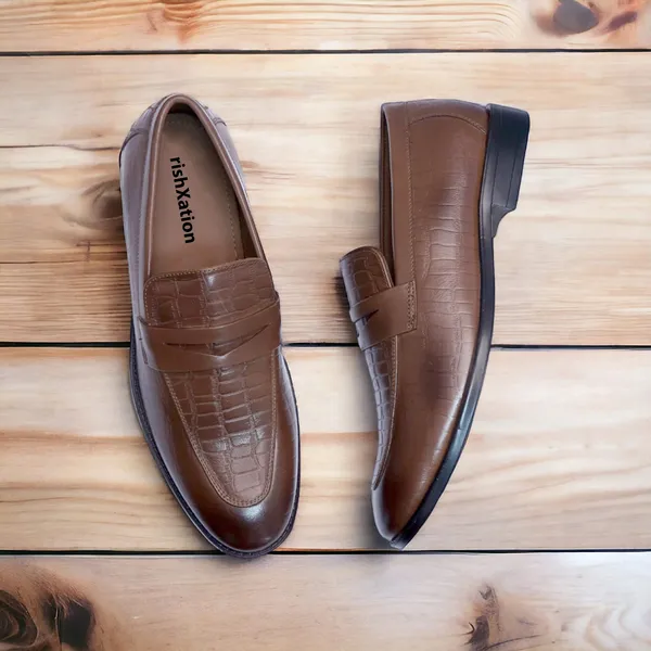 AX2_Brown_Men's_Premium_Leather_Semi-Formal_Shoes