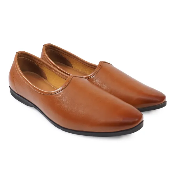AX14_Tan_Men's_Premium_Leather_Ethnic_Juttis