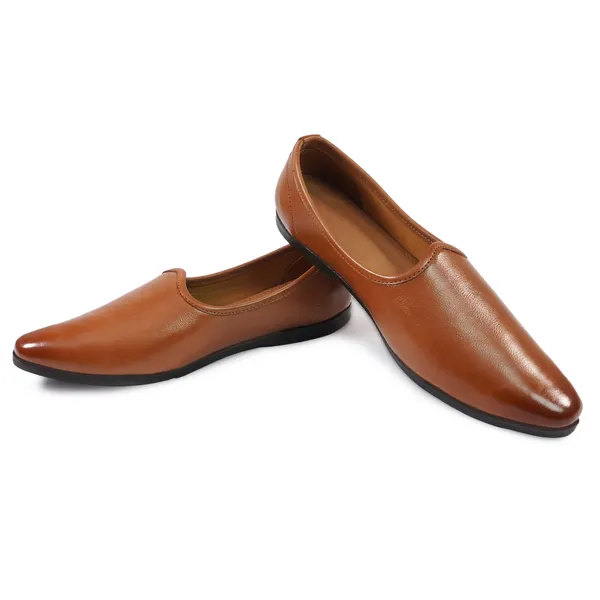 AX14_Tan_Men's_Premium_Leather_Ethnic_Juttis