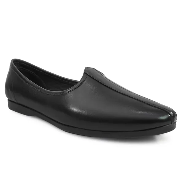 AX16_Black_Men's_Premium_Leather_Ethnic_Juttis