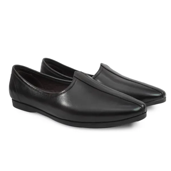 AX16_Black_Men's_Premium_Leather_Ethnic_Juttis