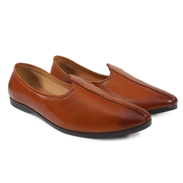 AX16_Tan_Men's_Premium_Leather_Ethnic_Juttis