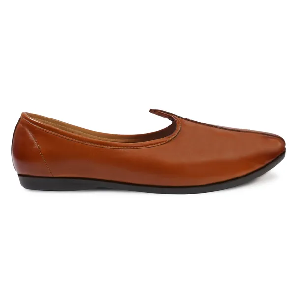 AX16_Tan_Men's_Premium_Leather_Ethnic_Juttis