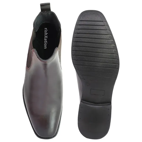 AX10_Brown_Men's_Premium_Leather_Chelsea_Boots