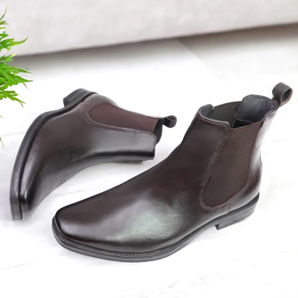 AX10_Brown_Men's_Premium_Leather_Chelsea_Boots