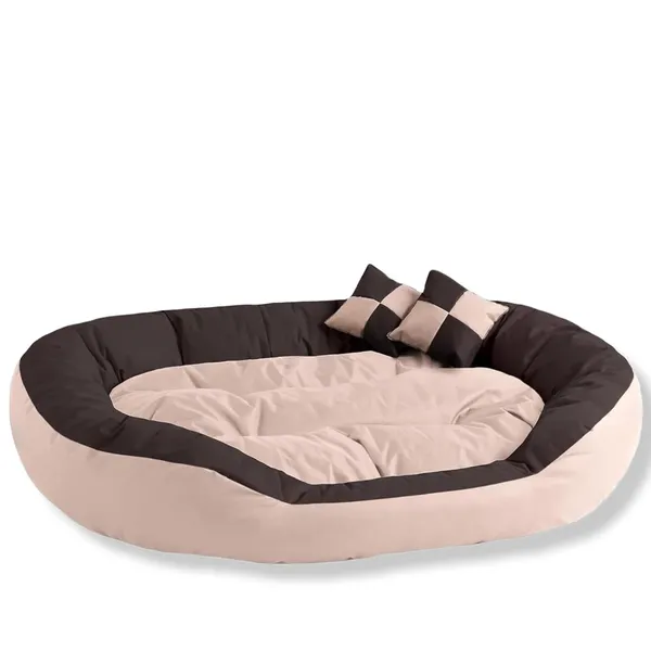 Royals_Rore_Dog_Beds_&_Cat_beds_Washable_Reversible_Pet_Beds_Cream_&_Brown_Anti_Slip_Hand_or_Machine_Washable_for_All_Breed_Size._(XL)