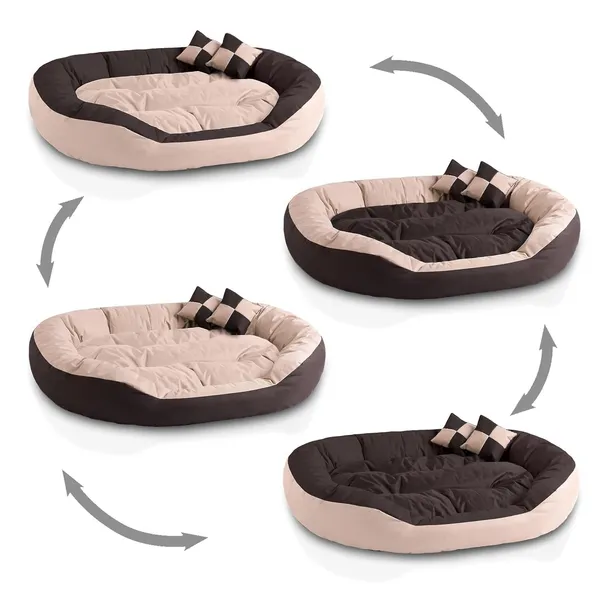 Royals_Rore_Dog_Beds_&_Cat_beds_Washable_Reversible_Pet_Beds_Cream_&_Brown_Anti_Slip_Hand_or_Machine_Washable_for_All_Breed_Size._(XL)