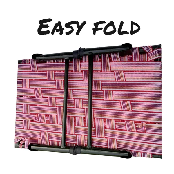 Royals_Rore_Leg_Fold_Pet_Dog_Bed_Strong_Quality_Iron_Frame_with_Strips_Outdoor_Indoor_Use_Size_36x24x8_inch,_Multi-colored
