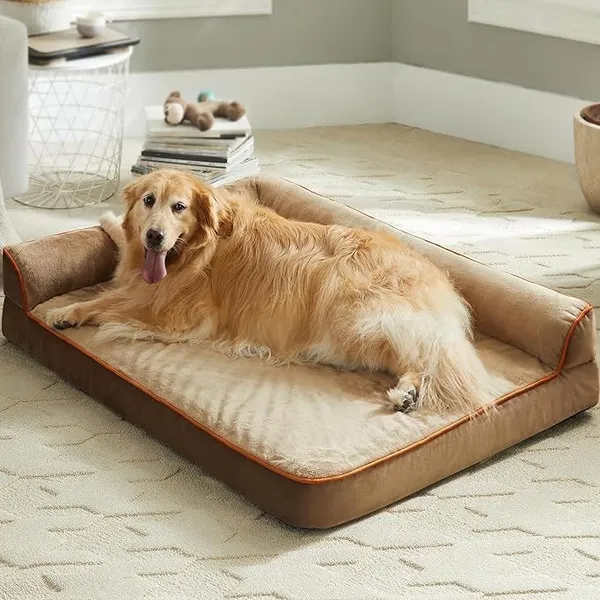 Royals_Rore_Dog_Beds_Memory_Foam_Orthopadic_XXL_Bed_Waterproof_Layer_for_Labrador,_Bulldog,_Retriever,_Poodle,_Large_Breed_Dogbed_(Orange_Brown,_30x20x4)