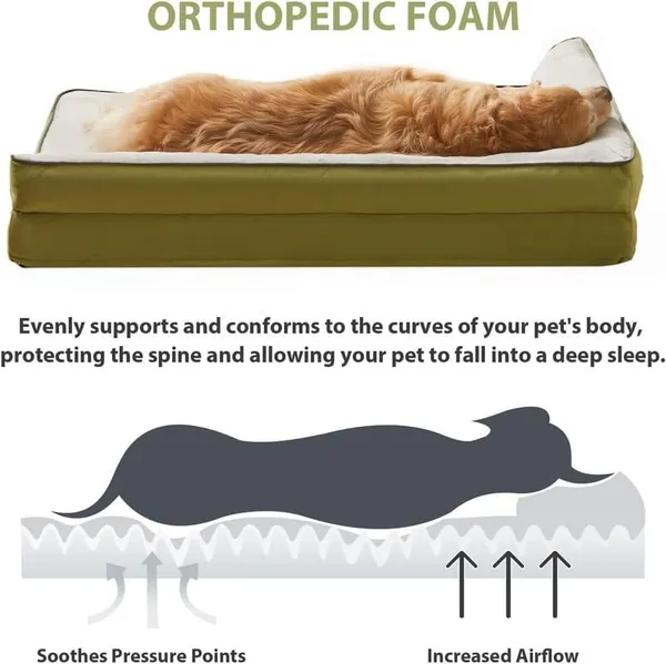 Royals_Rore_Dog_Beds_Memory_Foam_Orthopadic_XXL_Bed_Waterproof_Layer_for_Labrador,_Bulldog,_Retriever,_Poodle,_Large_Breed_Dogbed_47x29x4_(Green,_47x29x4)
