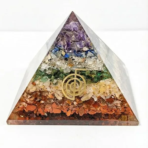 7_Chakra_Orgonite_Healing_Pyramid_-_Handcrafted_Reiki_Charged_Energy_Crystal_-_Copper_Spiral_&_Natural_Gemstones_for_Spiritual_Alignment,_Stress_Relief,_and_Vastu_Decoration