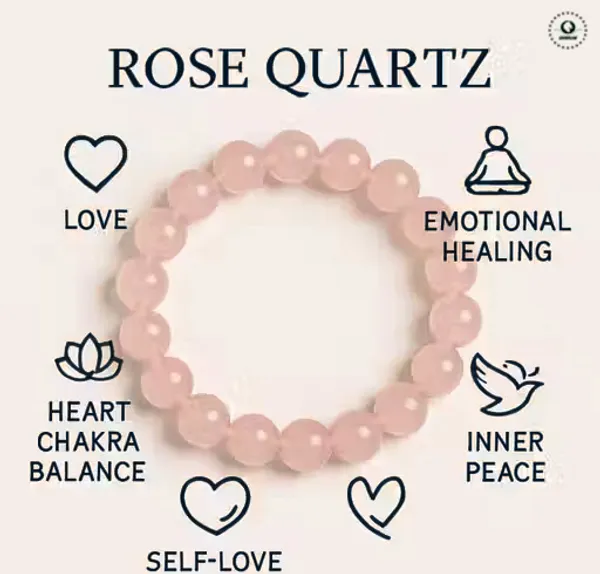 Unisex_Light_Pink_Rose_Quartz_Bracelet_10MM_Natural_Stone_Beads