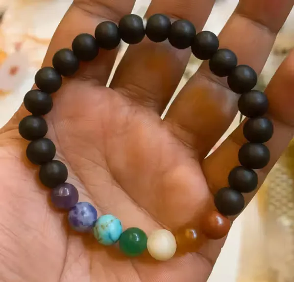 Unisex_Multicolor_Karungali_Bracelet_7_Chakra_8Mm_Beads_Energy_Healing_&_Spiritual_Balance