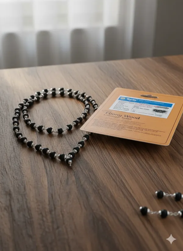 Unisex_Ebony_Black_Original_Silver_Plated_Karungali_Mala
