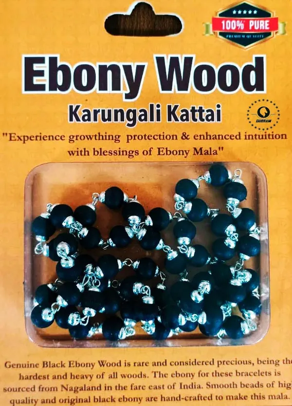 Unisex_Ebony_Black_Original_Silver_Plated_Karungali_Mala