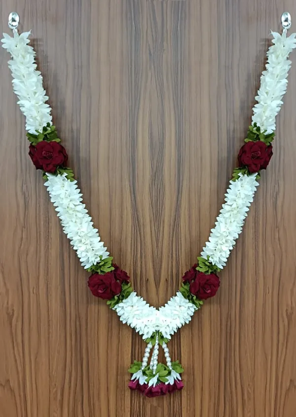 Maroon_Floral_Washable_Garland_For_Devotional_Offerings_&_Pooja