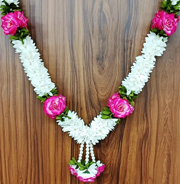 Pink_Floral_Washable_Garland_Pure_&_Peaceful_Pooja_Decoration