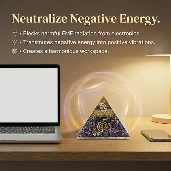 Orgonite_Energy_Pyramid_for_EMF_Protection_–_Natural_Amethyst_&_Clear_Quartz_Crystal_–_Neutralizes_Negative_Energy_&_Electronic_Radiation_–_Handcrafted_Reiki_Symbol_Decor