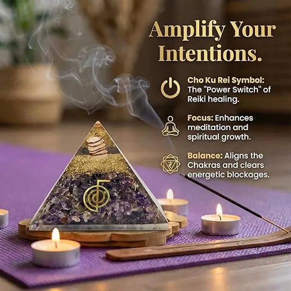 Orgonite_Energy_Pyramid_for_EMF_Protection_–_Natural_Amethyst_&_Clear_Quartz_Crystal_–_Neutralizes_Negative_Energy_&_Electronic_Radiation_–_Handcrafted_Reiki_Symbol_Decor
