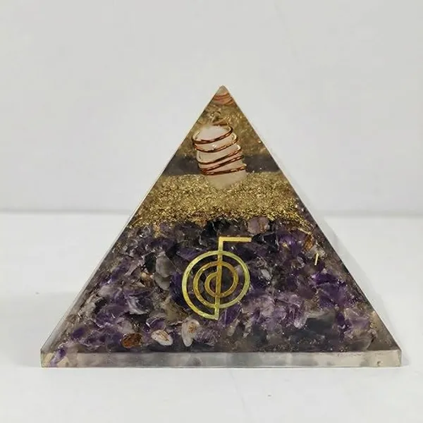 Orgonite_Energy_Pyramid_for_EMF_Protection_–_Natural_Amethyst_&_Clear_Quartz_Crystal_–_Neutralizes_Negative_Energy_&_Electronic_Radiation_–_Handcrafted_Reiki_Symbol_Decor