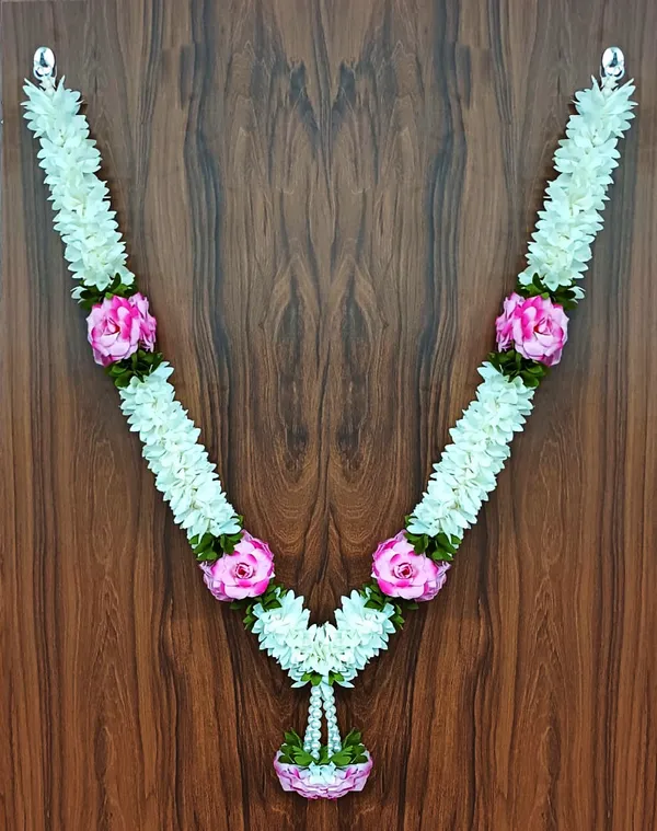 Pink_Floral_Garland_Handmade_Spiritual_Decoration_Mala