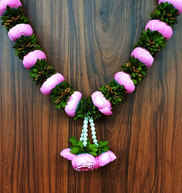 Pink_Peony_Decorative_Garland_Auspicious_Floral_Mala_for_God_Idols_&_Frames