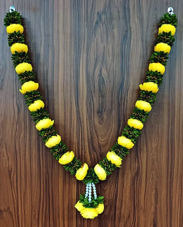 Yellow_Peony_Washable_Garland_For_Auspicious_Beginnings_&_Blessings