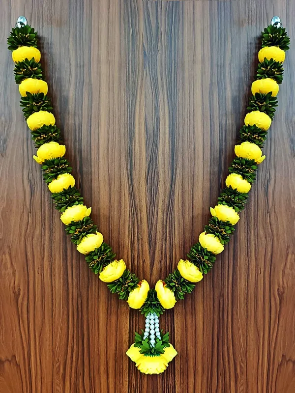 Yellow_Peony_Washable_Garland_For_Auspicious_Beginnings_&_Blessings