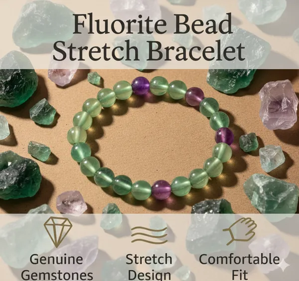 Unisex_Light_Green_Natural_Fluorite_Healing_Bracelet