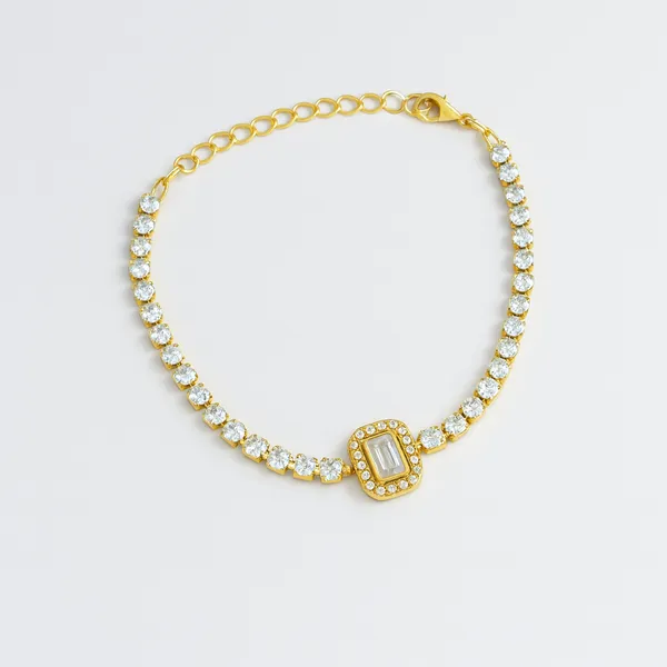 18K_Gold_Plated_Stainless_Steel_Diamond_Tennis_Bracelet_With_Solitaire_Centerpiece_|_Anti-Tarnish,_Waterproof