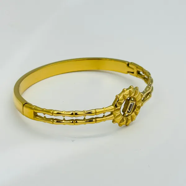 18K_Gold_Plated_Stainless_Steel_Sunburst_Design_Bracelet_With_Geometric_Crystal_Center_|_Anti-Tarnish,_Waterproof