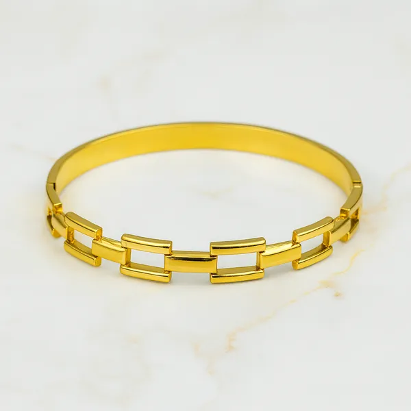 18K_Gold_Plated_Stainless_Steel_Geometric_Link_Bracelet_Bangle_|_Anti-Tarnish,_Waterproof