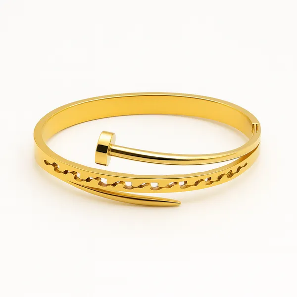 18K_Gold_Plated_Stainless_Steel_Nail_Design_Cuff_Bracelet_|_Anti-Tarnish,_Waterproof,_Modern_Statement_Jewellery