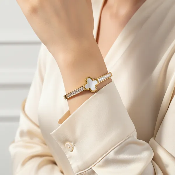 18K_Gold_Plated_Stainless_Steel_Clover_Design_Bracelet_With_Mother_Of_Pearl_&_Crystal_Accents_|_Anti-Tarnish,_Waterproof