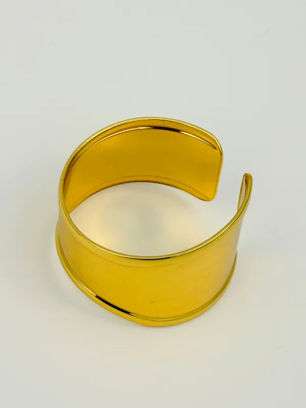 18K_Gold_Plated_Stainless_Steel_Wide_Plain_Cuff_Bracelet_|_Minimalist_Bold_Design_|_Anti-Tarnish,_Waterproof