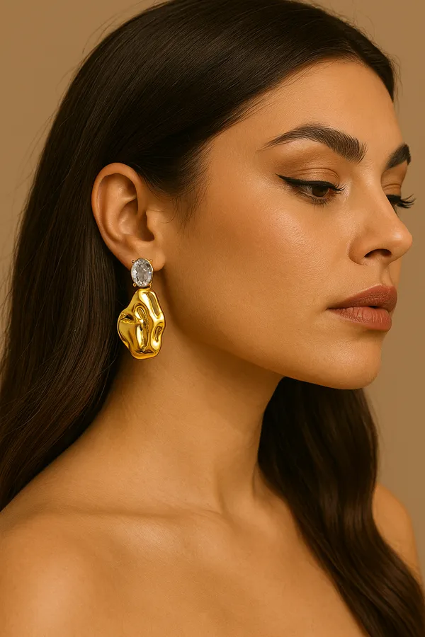 Golden_Aurora_Sculpted_Drop_Earrings_For_Women