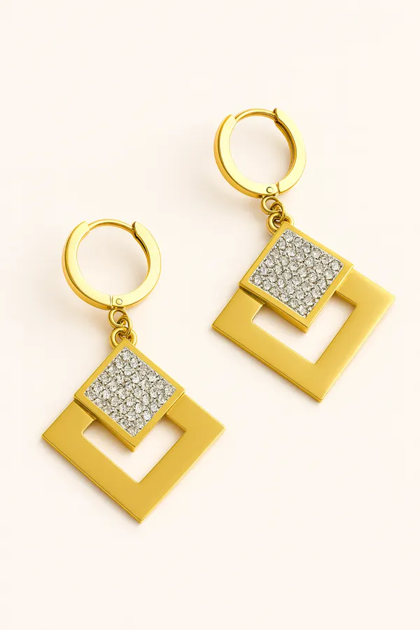 Golden_Modern_Glow_Geometric_Pearl_Earrings_For_Women