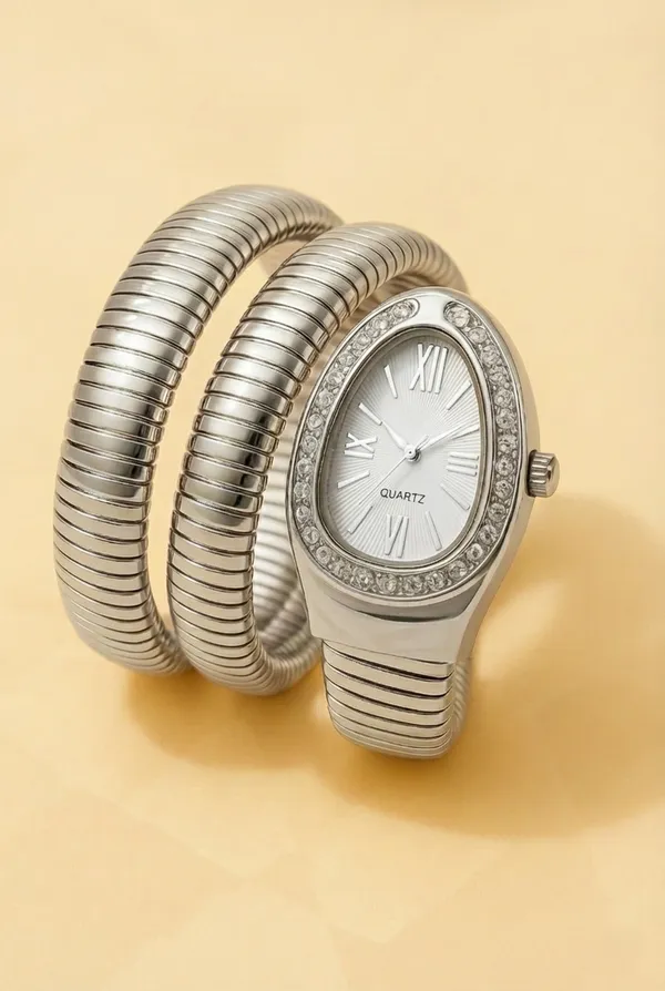 Ziwels_Premium_Silver_Snake_Coil_Watch_for_Women_Triple_Wrap_Design_with_Crystal-Studded_Oval_Dial