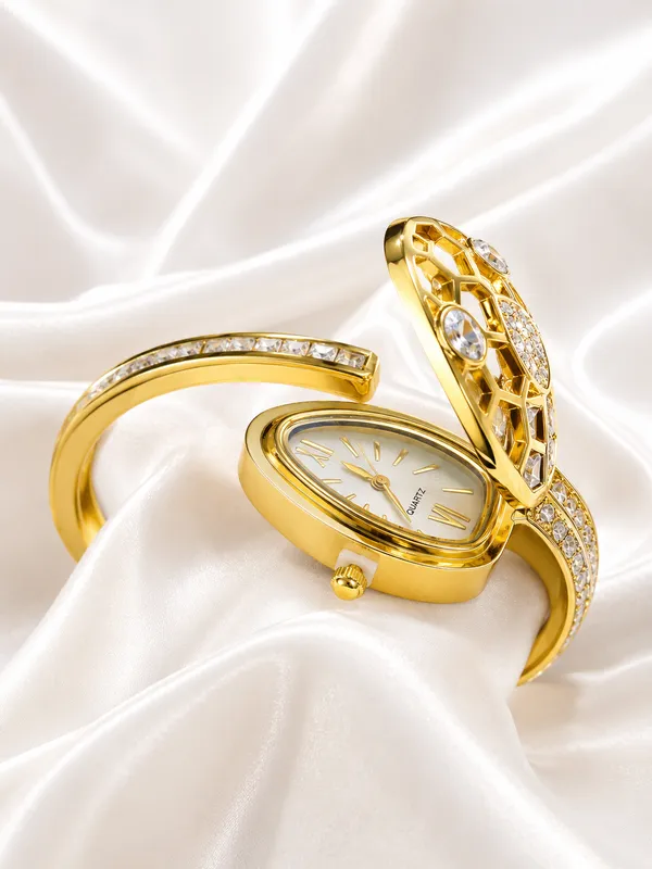 Luxury_Hidden_Dial_Crystal_Bracelet_Watch_for_Women_|_Gold-Tone_Designer_Bangle_Watch_|_Premium_Jewelry_Style_Analog_Watch