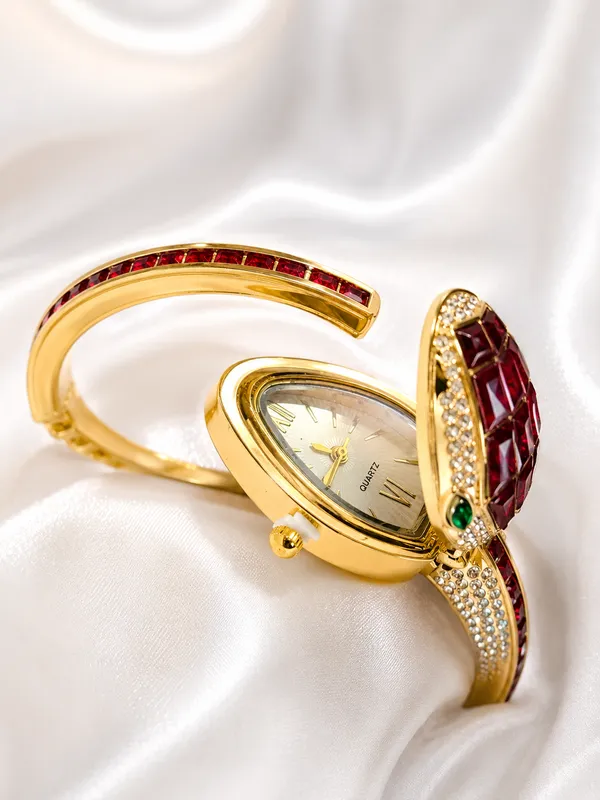 Luxury_Ruby_Snake_Head_Hidden_Dial_Bracelet_Watch_for_Women_|_Red_Crystal_Serpent_Bangle_Watch_|_Premium_Designer_Analog_Watch
