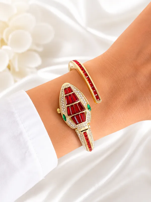 Luxury_Ruby_Snake_Head_Hidden_Dial_Bracelet_Watch_for_Women_|_Red_Crystal_Serpent_Bangle_Watch_|_Premium_Designer_Analog_Watch