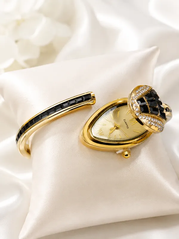Luxury_Snake_Head_Hidden_Dial_Bracelet_Watch_for_Women_|_Black_Crystal_Serpent_Design_Gold_Bangle_Watch_|_Premium_Fashion_Analog_Watch