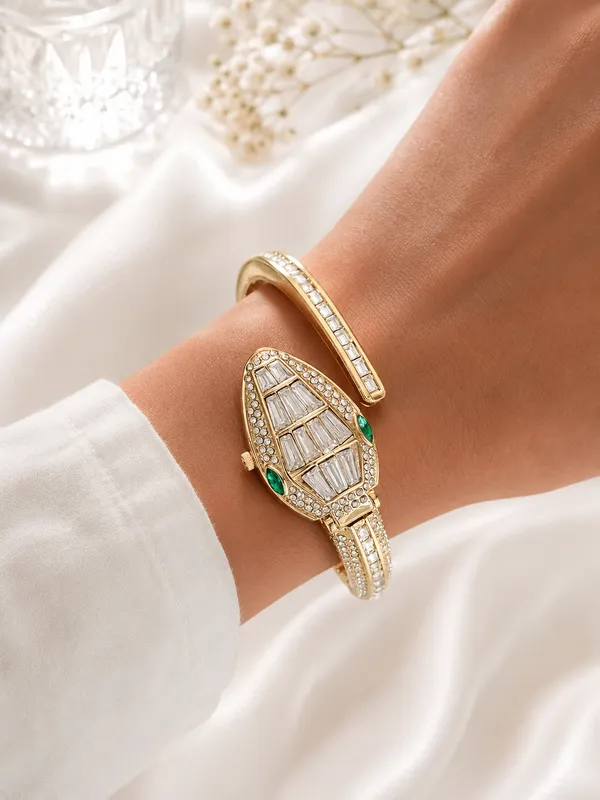 Luxury_Snake_Head_Hidden_Dial_Bracelet_Watch_for_Women_|_Gold_Crystal_Studded_Serpent_Watch_|_Premium_Fashion_Analog_Watch