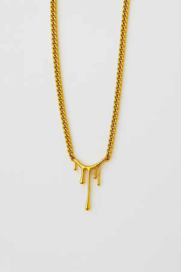 Golden_Melt_Drip_Necklace_For_Women