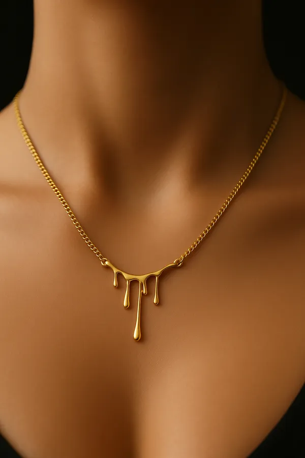 Golden_Melt_Drip_Necklace_For_Women