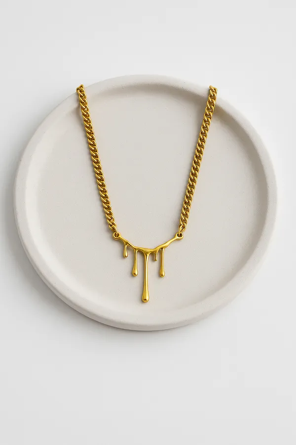 Golden_Melt_Drip_Necklace_For_Women