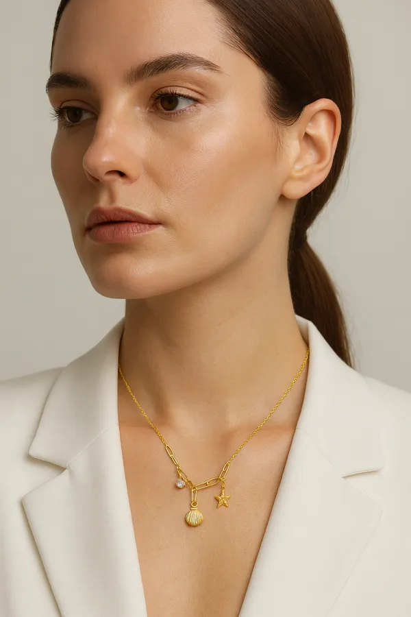 Golden_Ocean_Charms_Necklace_For_Women