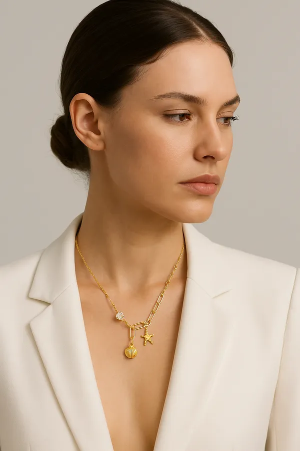 Golden_Ocean_Charms_Necklace_For_Women