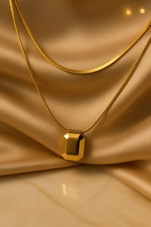 Ziwels_Women’s_18K_Gold-Plated_Geometric_Pendant_Necklace_–_Dual_Layer,_Waterproof,_Anti-Tarnish_Jewellery