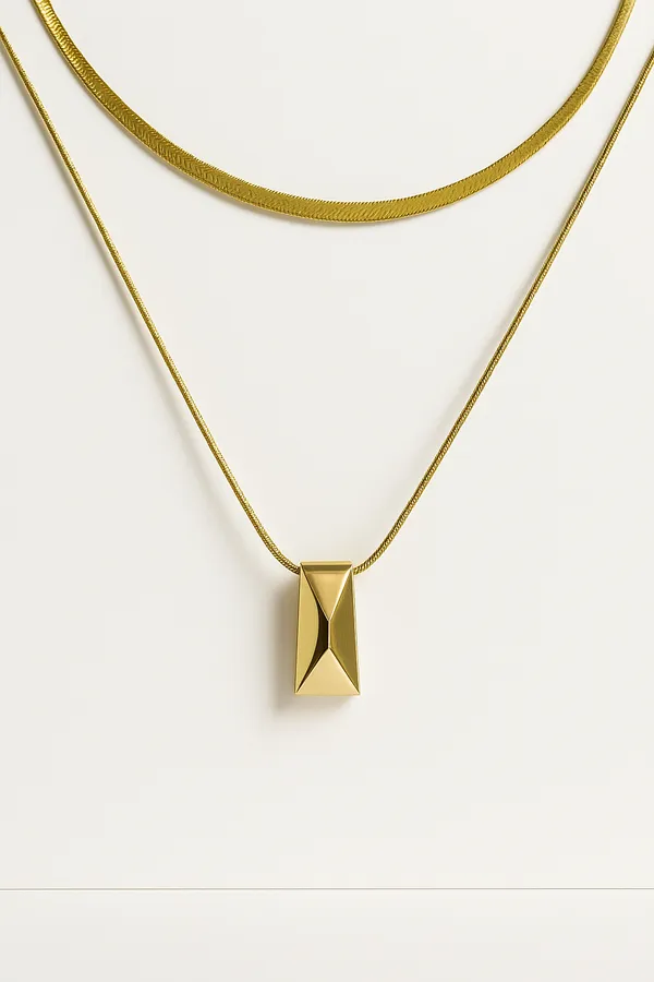 Ziwels_Women’s_18K_Gold-Plated_Pyramid_Pendant_Necklace_–_Dual_Layer,_Waterproof,_Anti-Tarnish_Jewellery